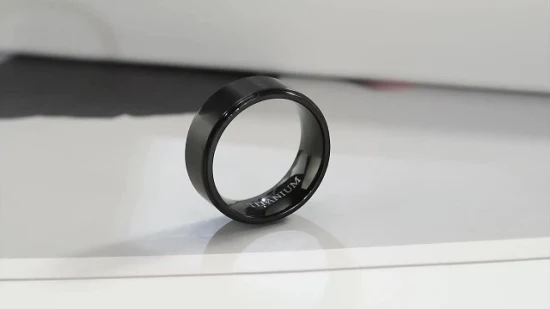 Joias da moda IP Black Titanium Band Anel de casamento de titânio puro para homens Tr2025